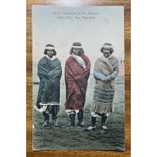 ABORIGENES INDIOS TEHUELCHES SANTA CRUZ ANTIGUA TARJETA POSTAL INDIGENAS